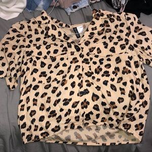 leopard H & M top